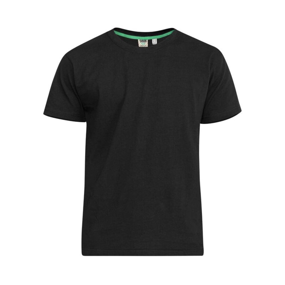 Duke Mens D555 Flyers Crew Neck Kingsize T-Shirt / Black